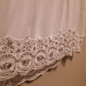White lace maxi skirt